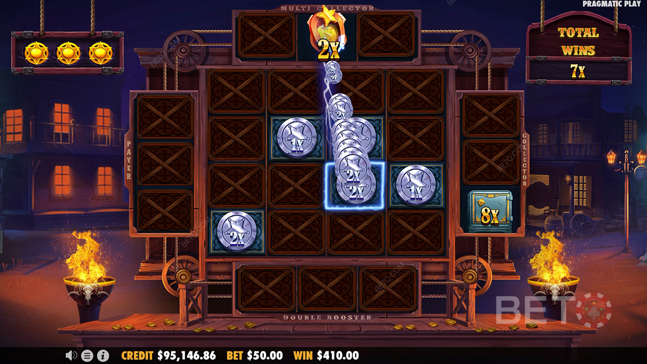Boonusfunktsioonid, mida selgitab Cowboy Coins by Pragmatic Play