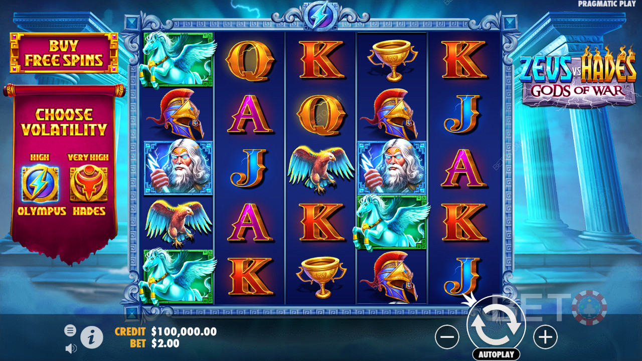 Võida 15,000x oma panusest Zeus vs Hades - Gods of War mänguautomaadis!