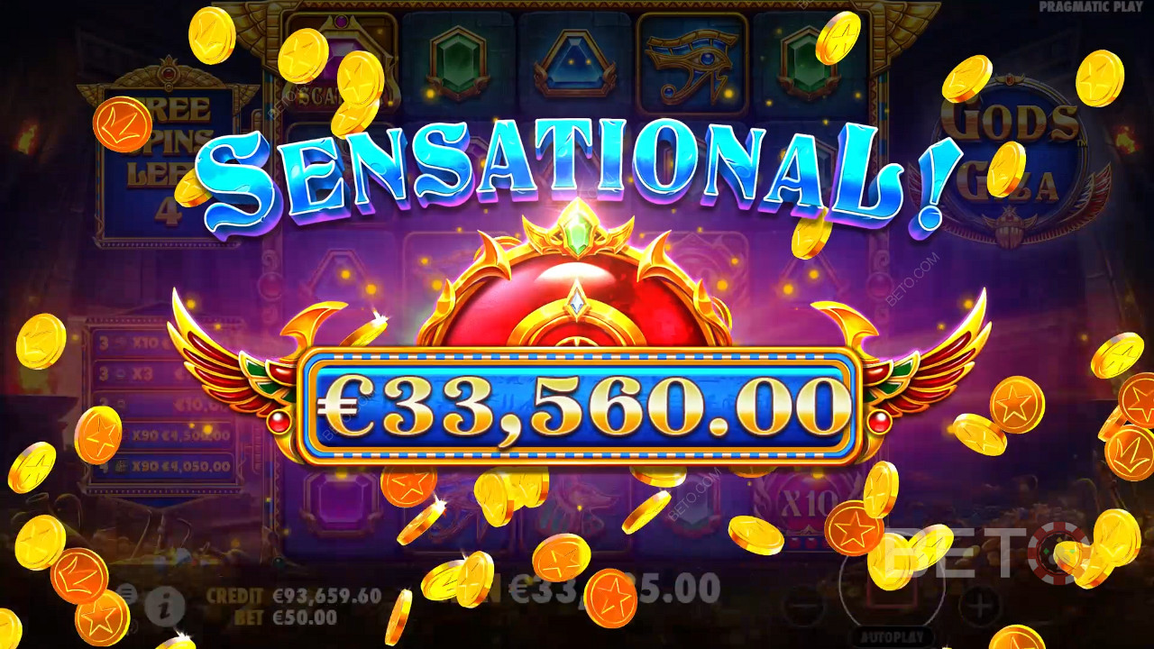 Võida 5000x oma panus Gods of Giza mänguautomaadis!