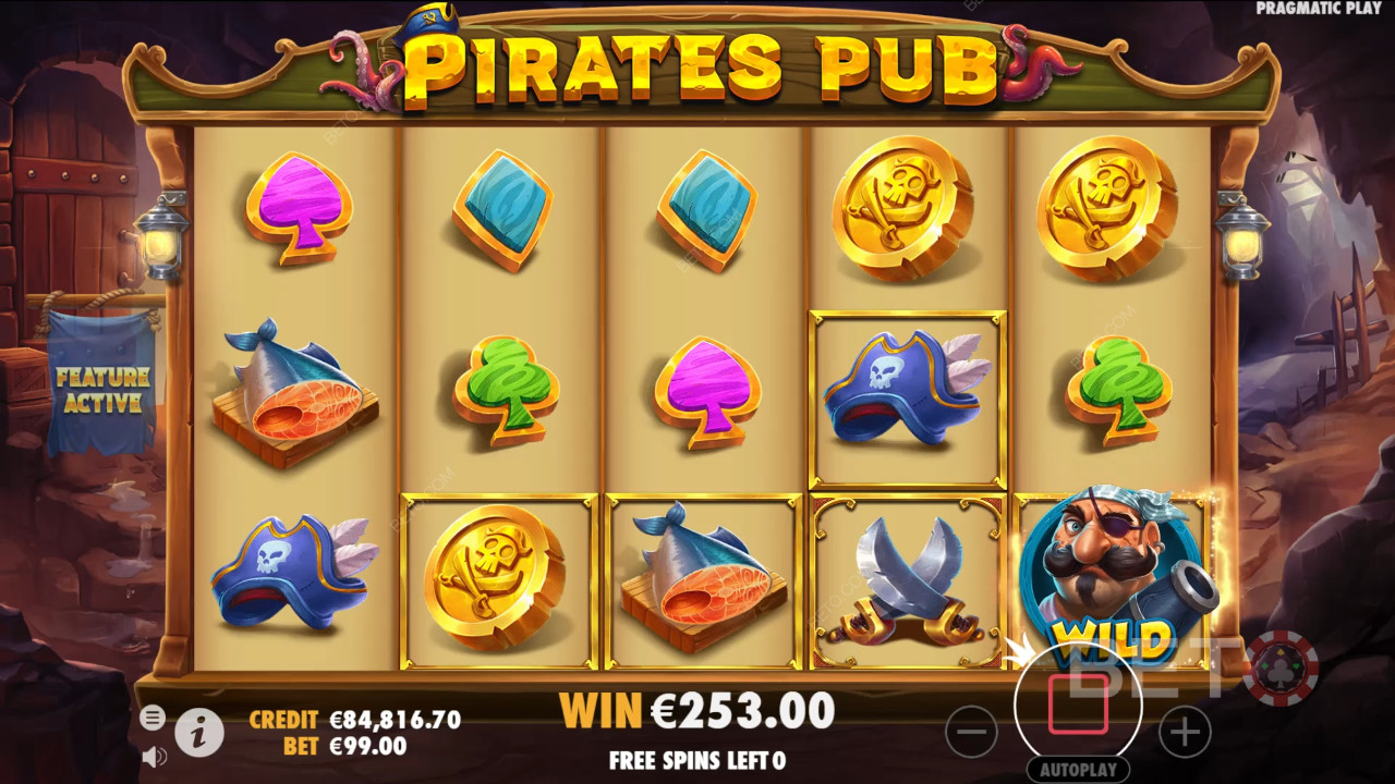 Boonusfunktsioonid selgitavad Pirates Pubi poolt Pragmatic Play