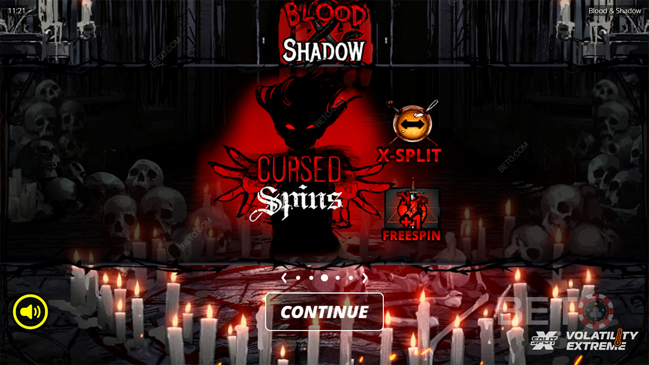 Võida 6,666x Sinu panus Blood and Shadow videomänguautomaadis!