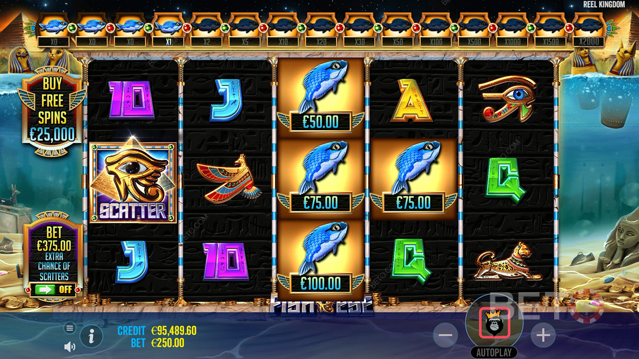 Boonusfunktsioonid, mida selgitab Fish Eye Reel Kingdom
