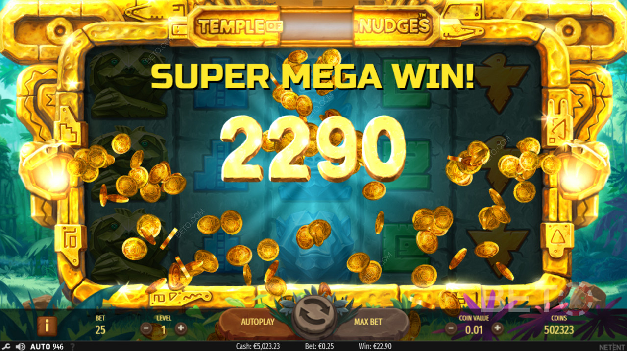 Super Mega Win aastal Temple of Nudges