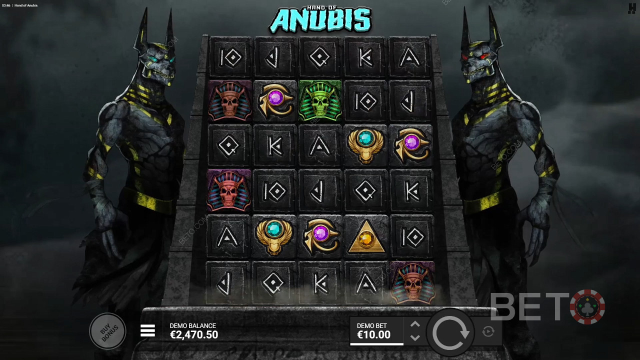 Suurem paigutus aitab Anubise käe online-mänguautomaadis saada rohkem võite.