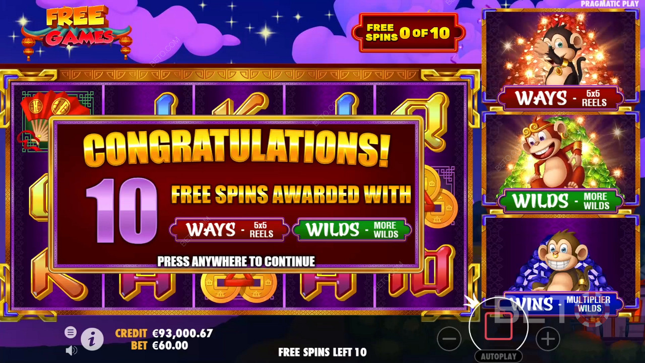 Boonusfunktsioonid, mida selgitab 3 Dancing Monkeys poolt Wild Streak Gaming