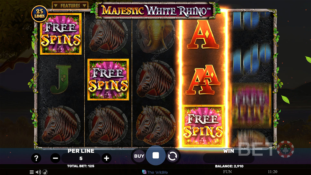 Majestic White Rhino Review by BETO Slots