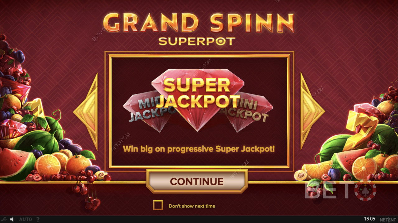 Progressiivne superjackpot käivitub mängus Grand Spinn Superpot