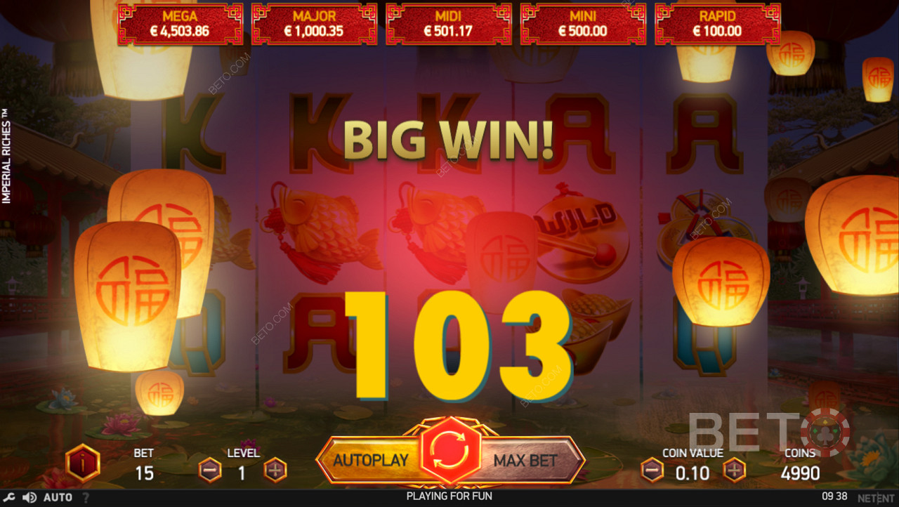 Maandumine Delicious Big Win in Imperial Riches