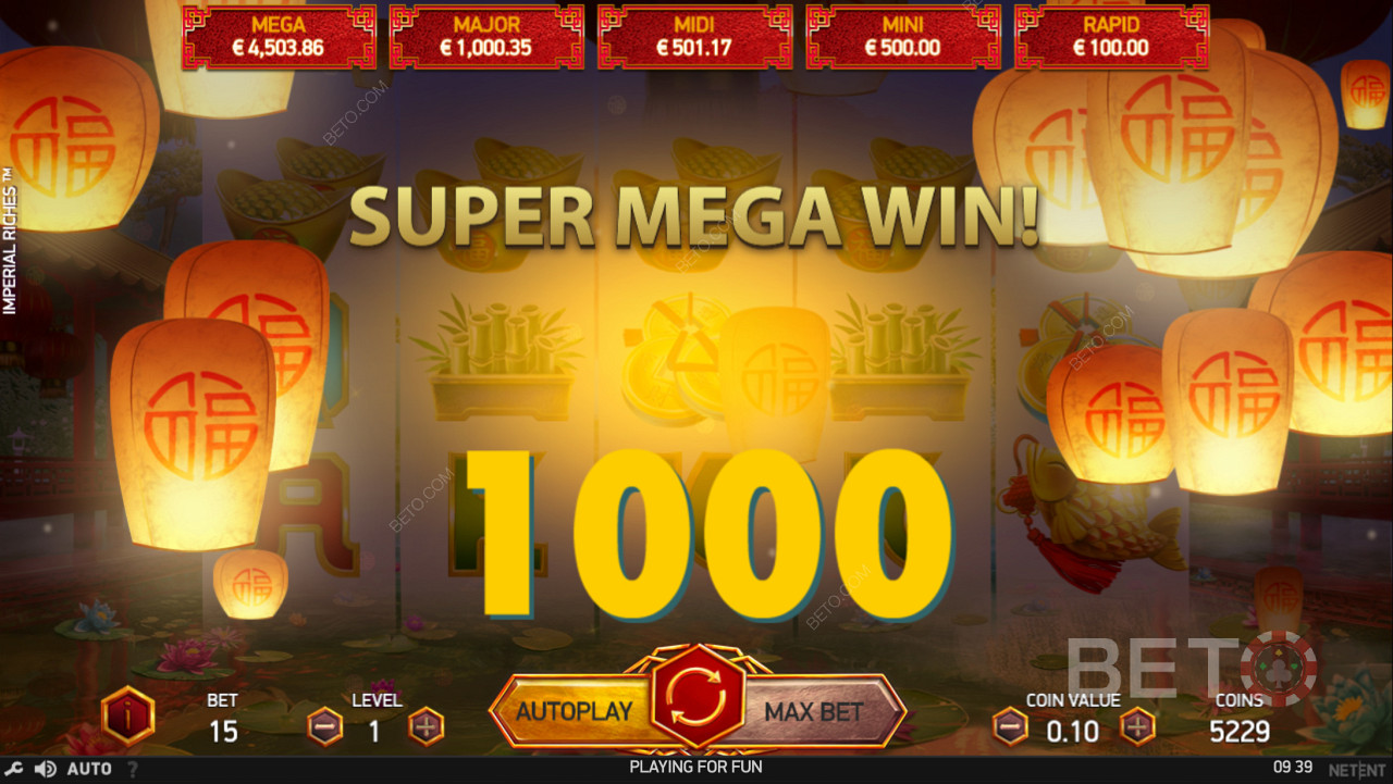 Super Mega võidu maandumine Imperial Riches