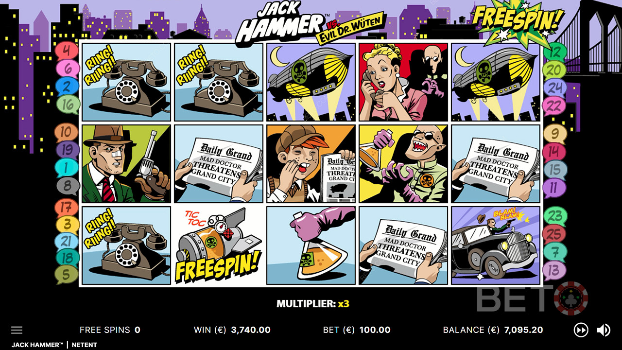 Naudi Jack Hammer mängu ühe kõige unikaalsema teemaga mänguautomaadi Jack Hammer teemat