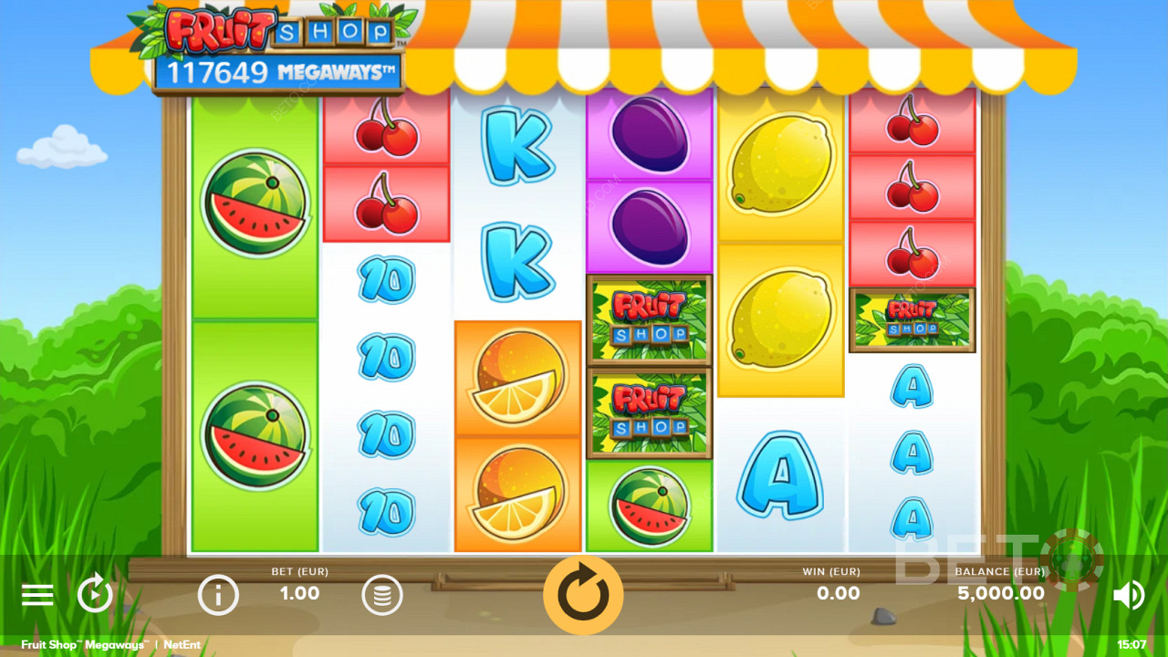Pööra ja võida suurelt Fruit Shop Megaways mänguautomaadi ratastel