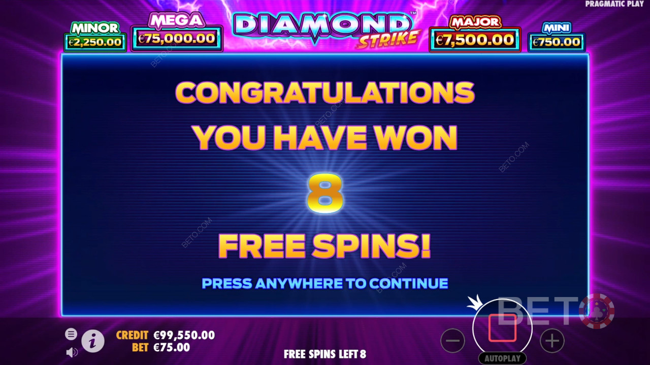 Võida 1,000x Sinu panus Diamond Strike mänguautomaadis!