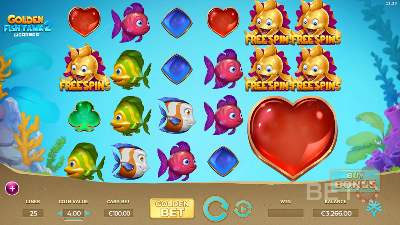 Golden Fish Tank 2 Gigablox Review by BETO Slots