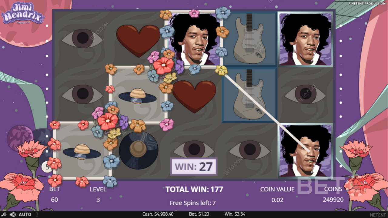 Jimi Hendrix Wild kasutatud võitva kombinatsiooni loomiseks