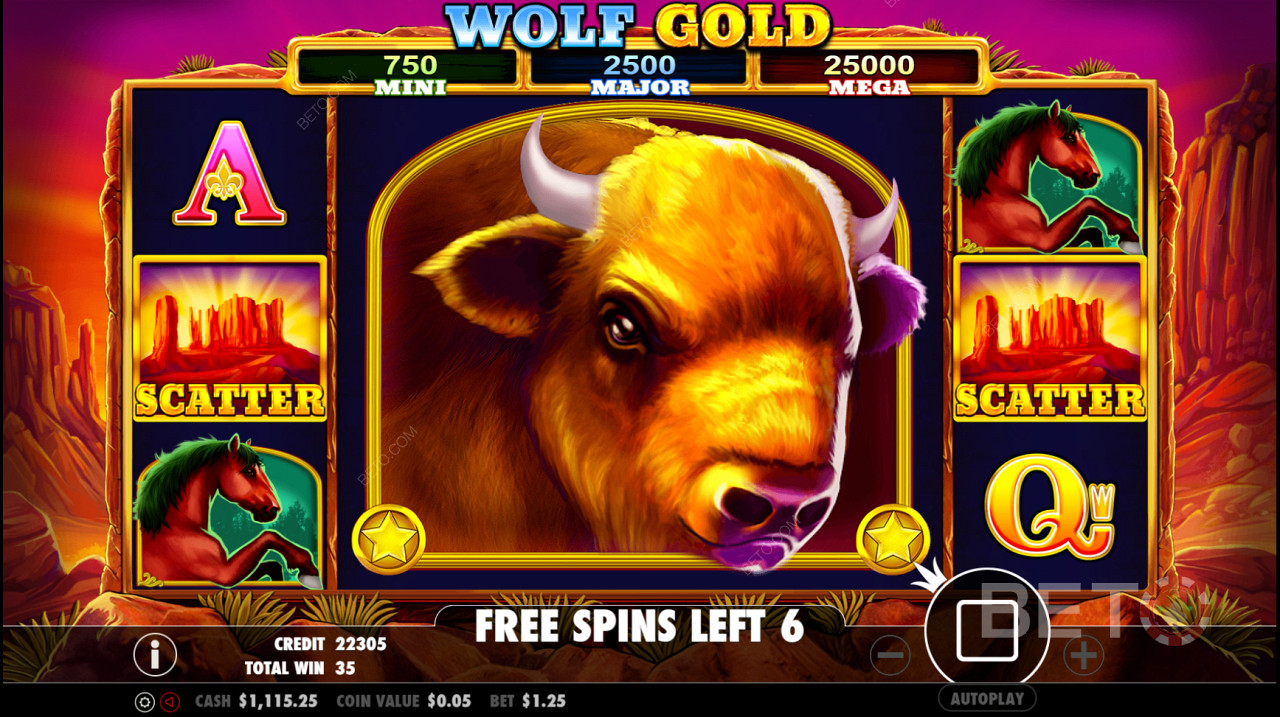 Wolf Gold Ameerika teema - väga populaarne