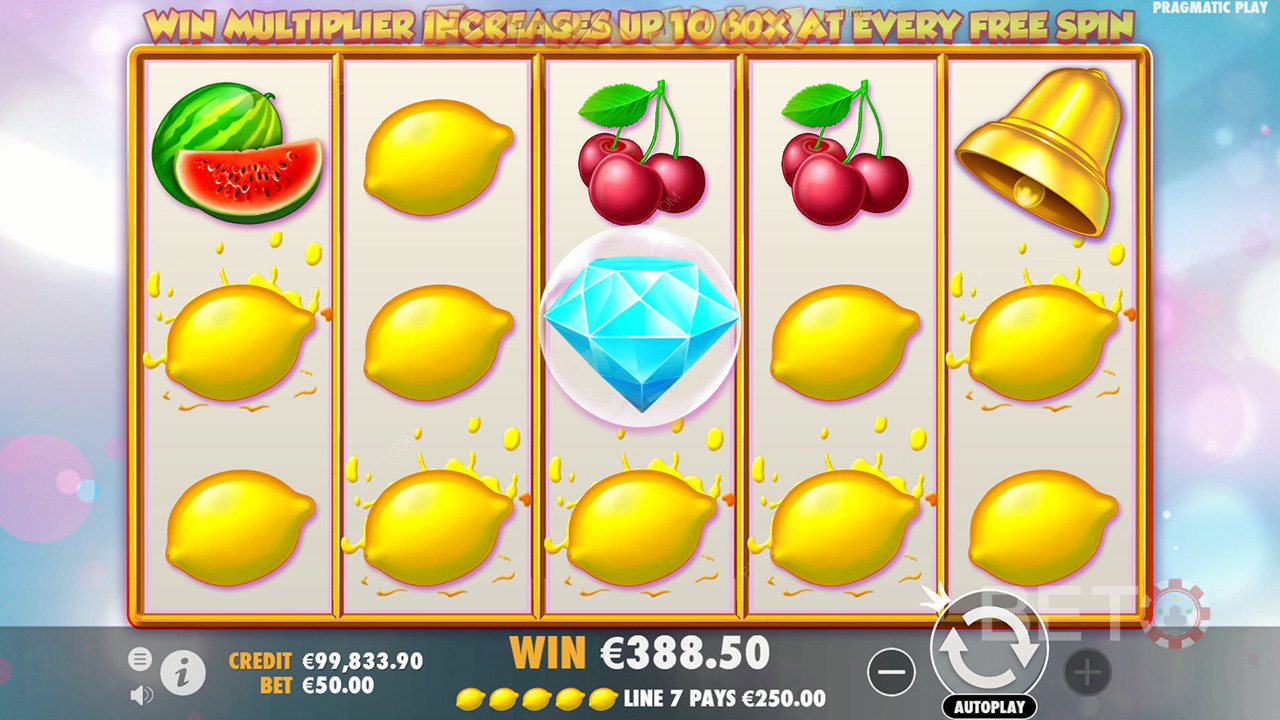 Boonusfunktsioonid, mida selgitab Extra Juicy by Pragmatic Play