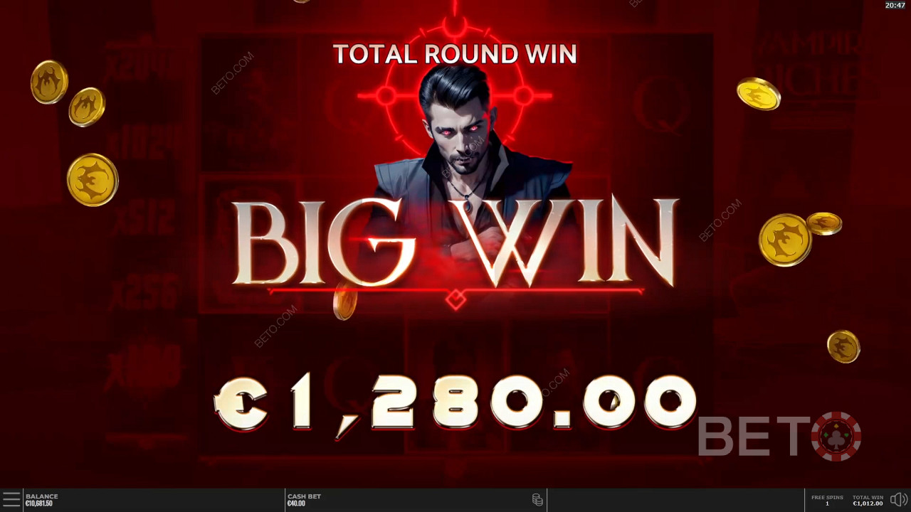 Võida 25,000x oma panus Vampire Riches DoubleMax videomänguautomaadis!