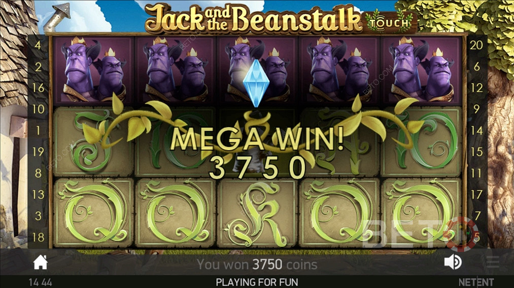 Löömine tulus Mega Win in Jack and the Beanstalk
