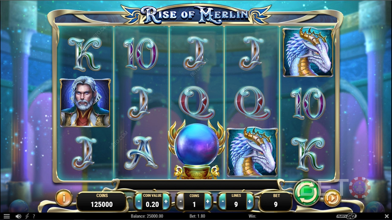 Rise of Merlin Slot - Ilusad sümbolid.