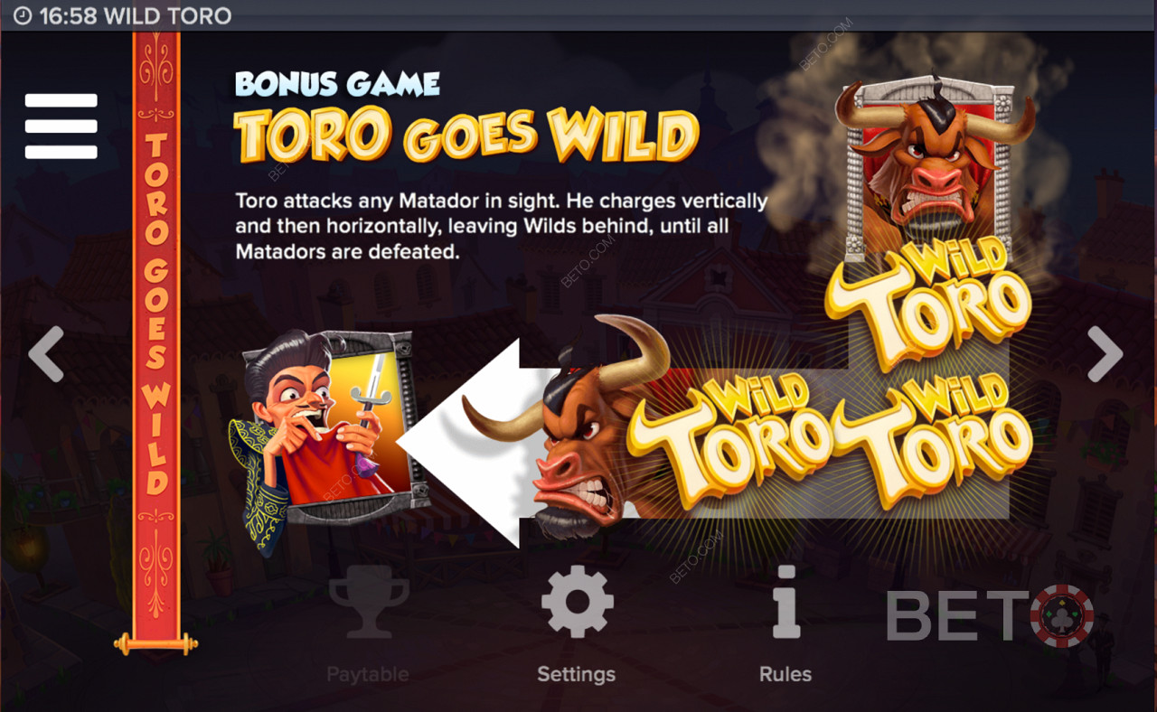 Eriomadused aadressil Wild Toro