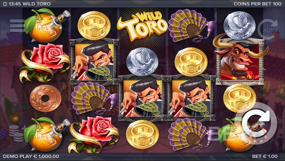 Atraktiivsed sümbolid Wild Toro Online Slot