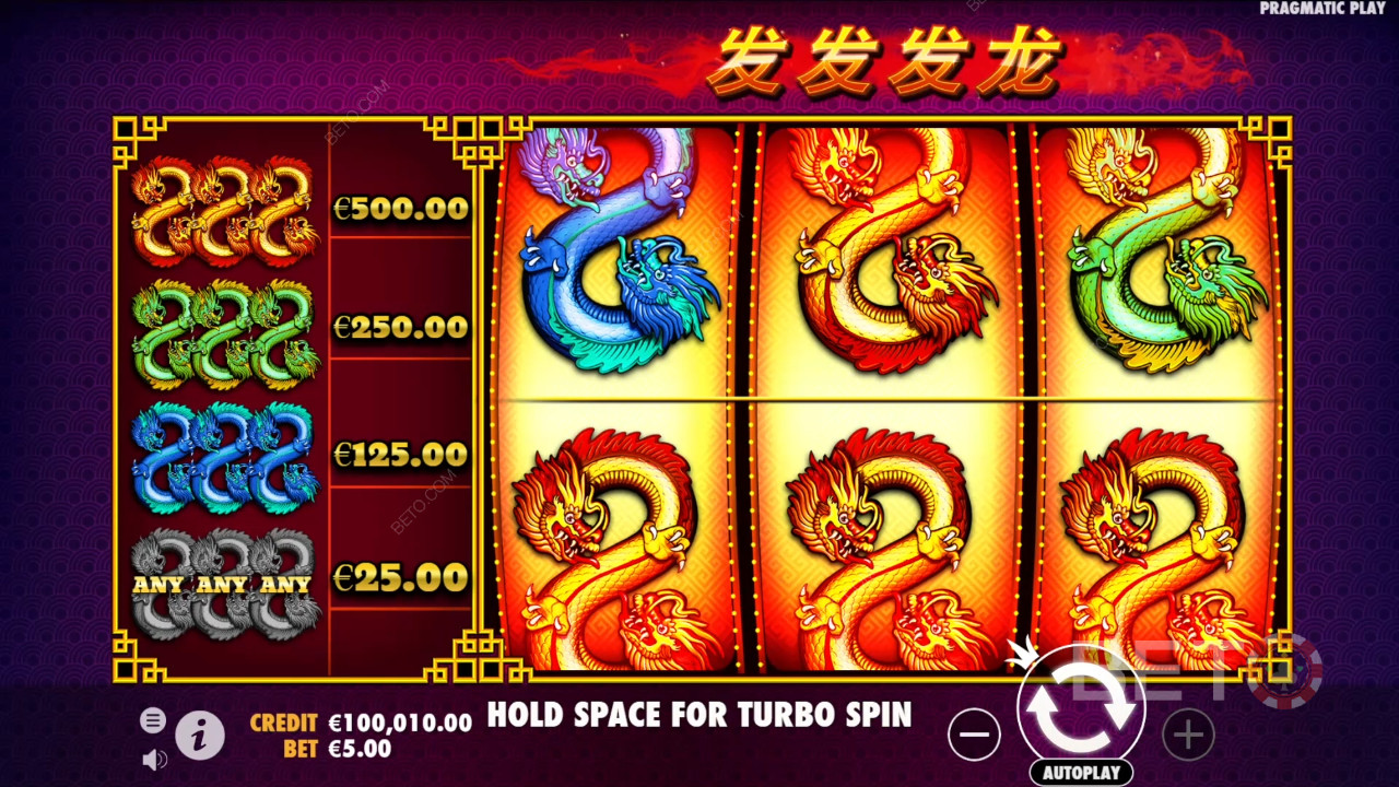 Võida 100x oma panus 888 Dragons Slot