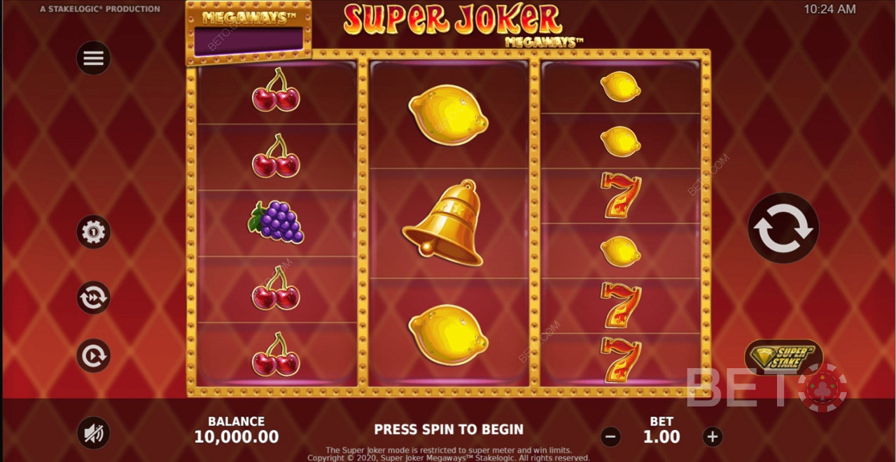 Ainulaadne mitme rea funktsioon Super Joker Megaways