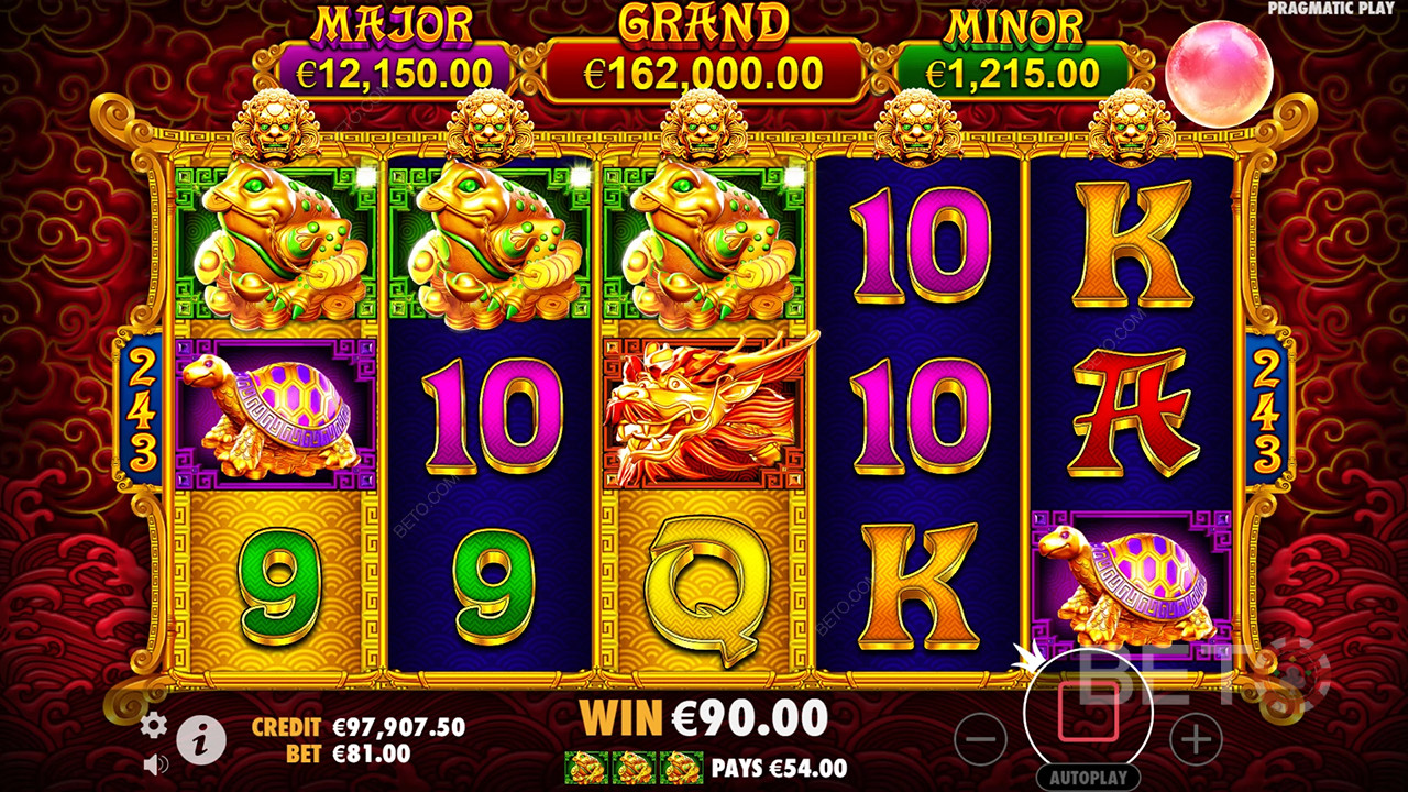 Võida 7,342x Sinu panus 5 Lions Gold Slot