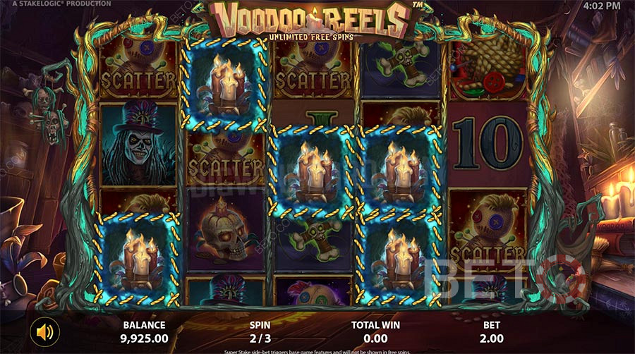 Voodoo Reels alates Stakelogic pakub sulle lõbusat teemat ja palju mängufunktsioone