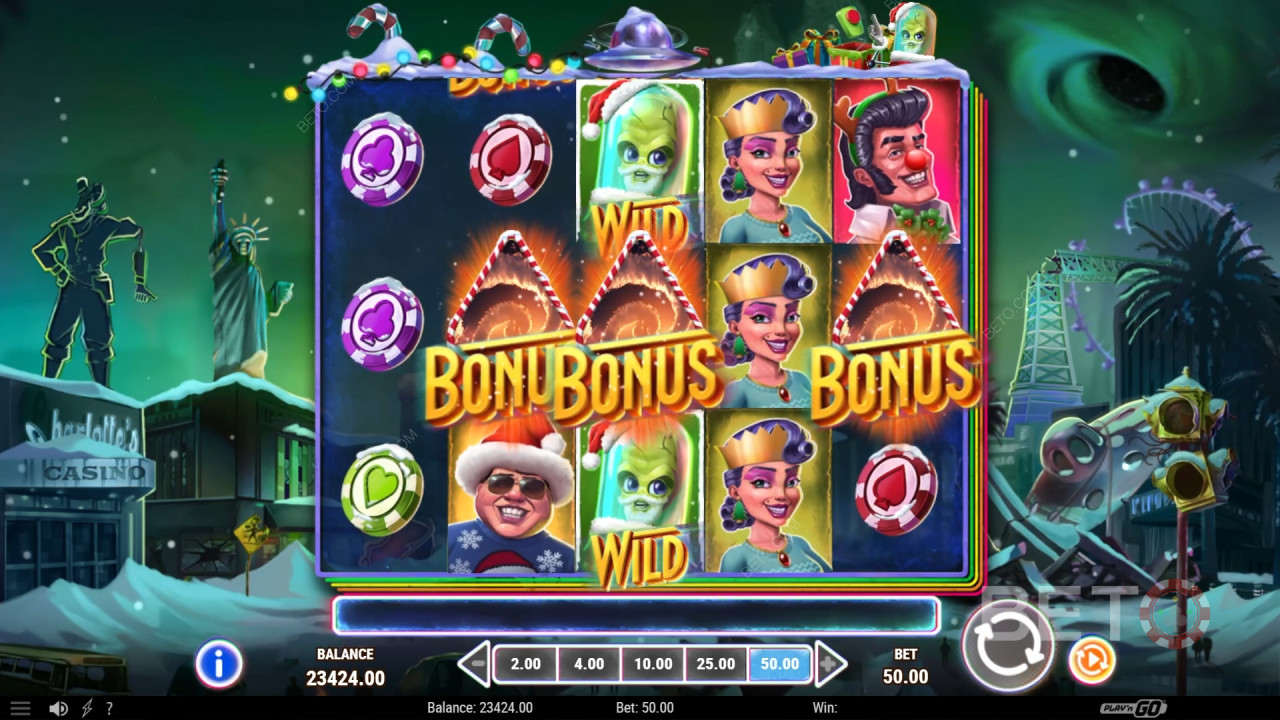 Invading Vegas Las Christmas Review by BETO Slots