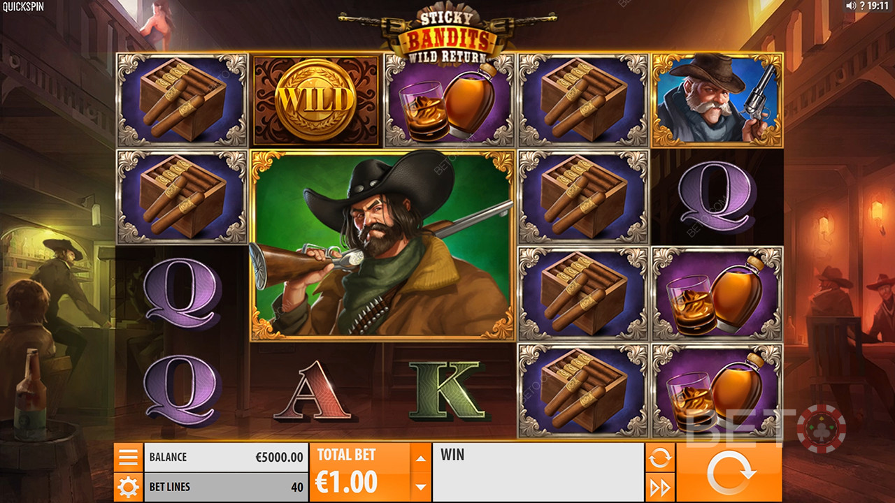 Kleepuvad bandiidid: Slots: Wild Return Review by BETO Slots
