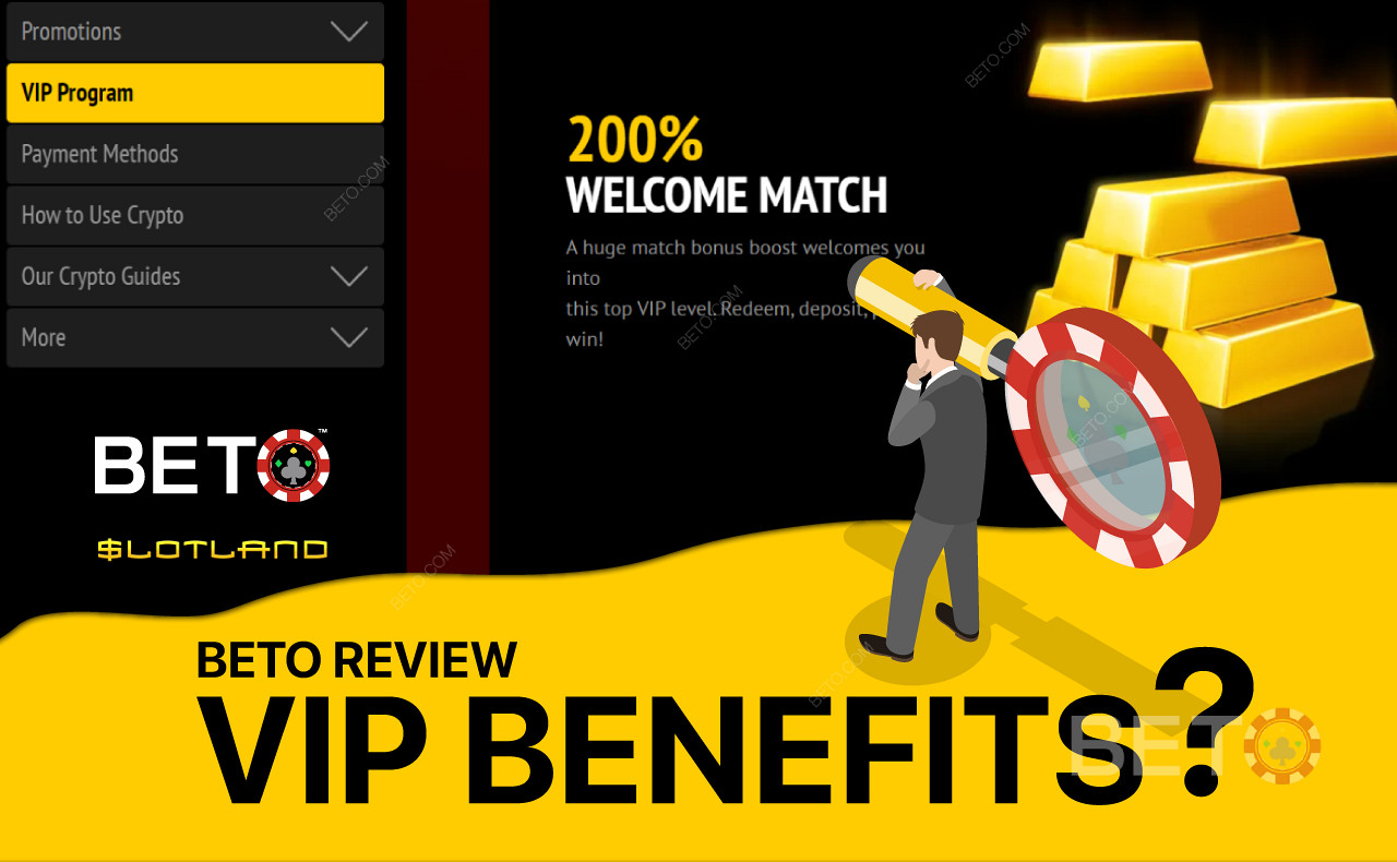 Nautige mitmeid eeliseid, nagu 200% Welcome Match boonus, ronides VIP ridadesse.