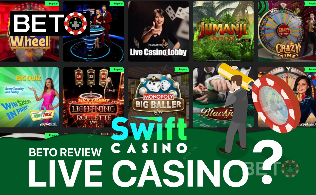 Swift Casino pakub sulle võimalust nautida live kasiinomänge