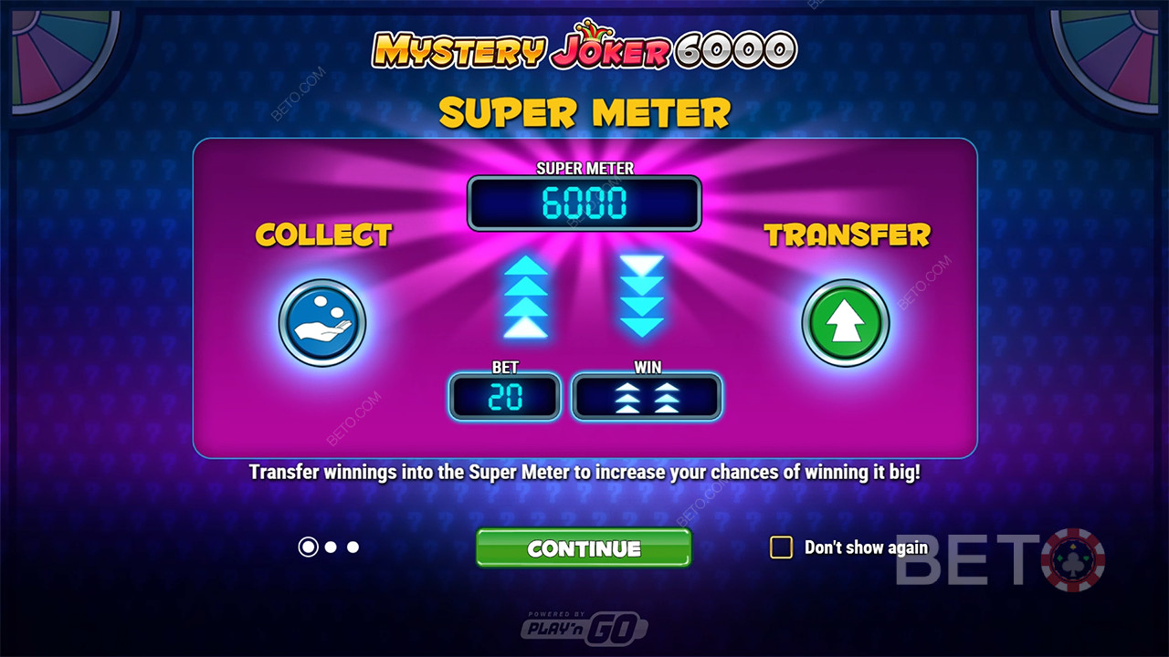 Boonusfunktsioonid, mida selgitab Mystery Joker 6000 poolt Play