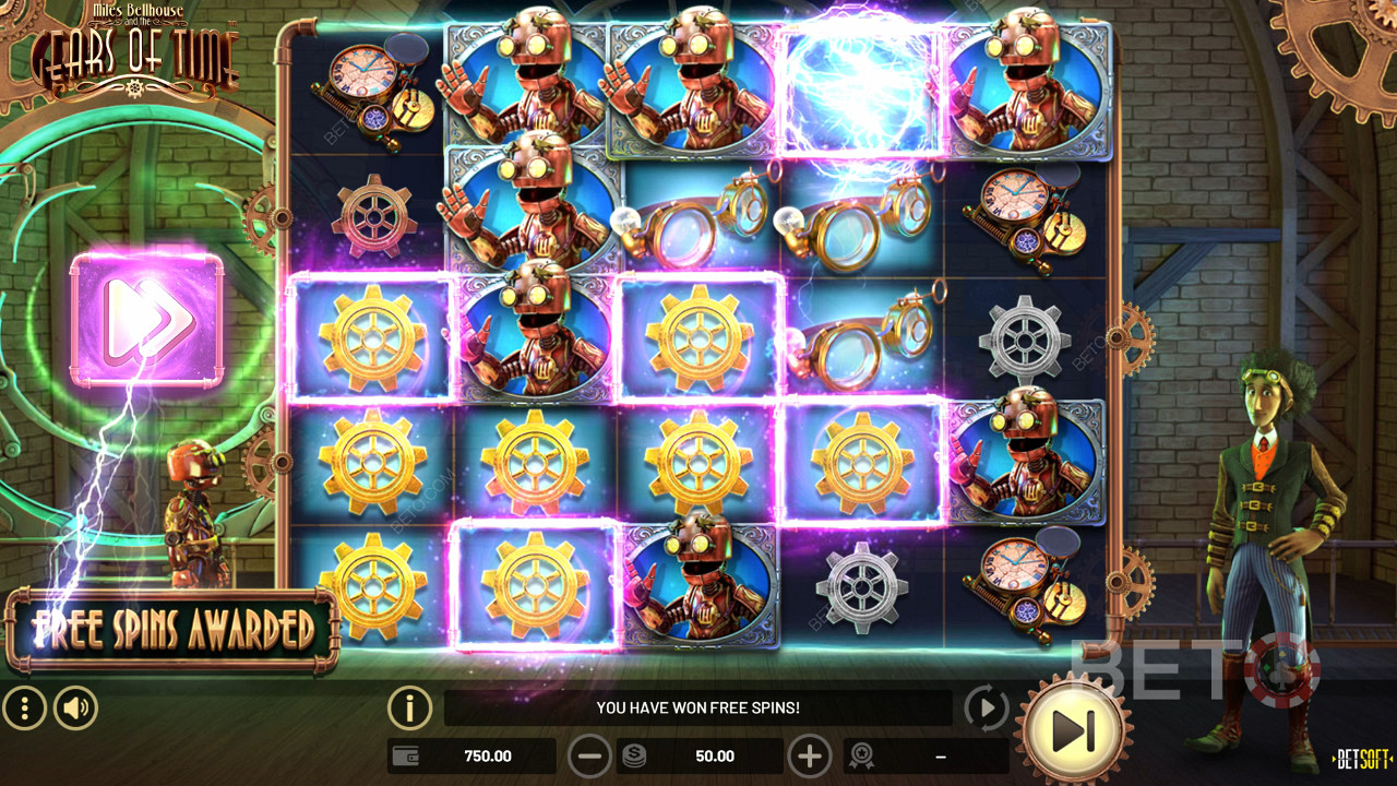 Miles Bellhouse ja aja hammasrattad Review by BETO Slots