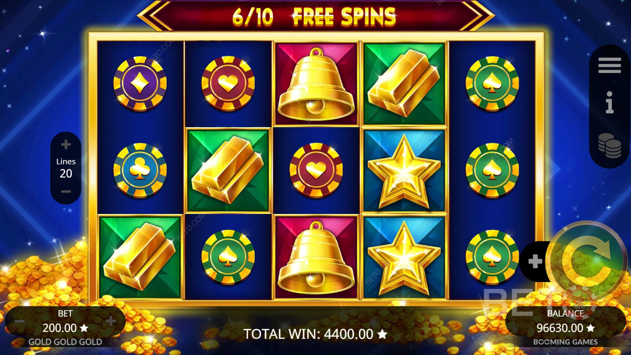 Boonusfunktsioonid selgitatud Gold Gold Gold poolt Booming Games