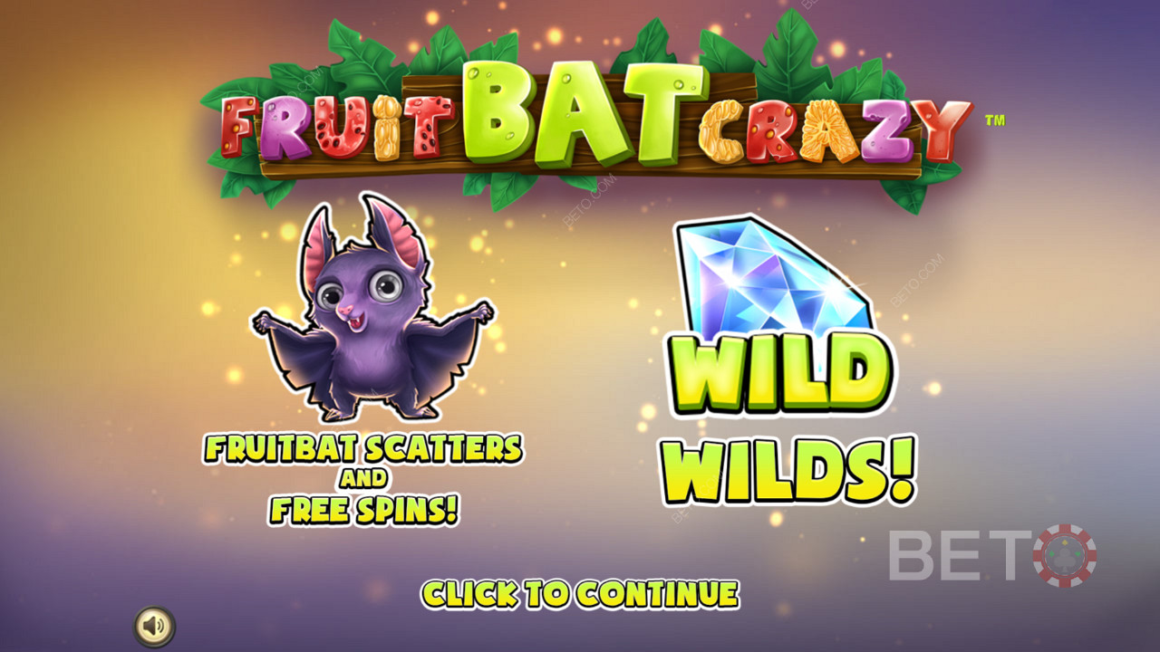 Intro ekraan Fruit Bat Crazy