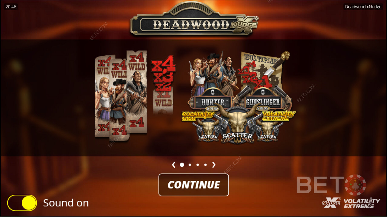 Deadwood XNudge mänguautomaadi mäng Nolimit City