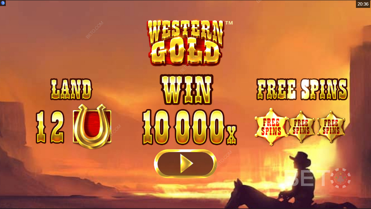 Intro ekraan Western Gold