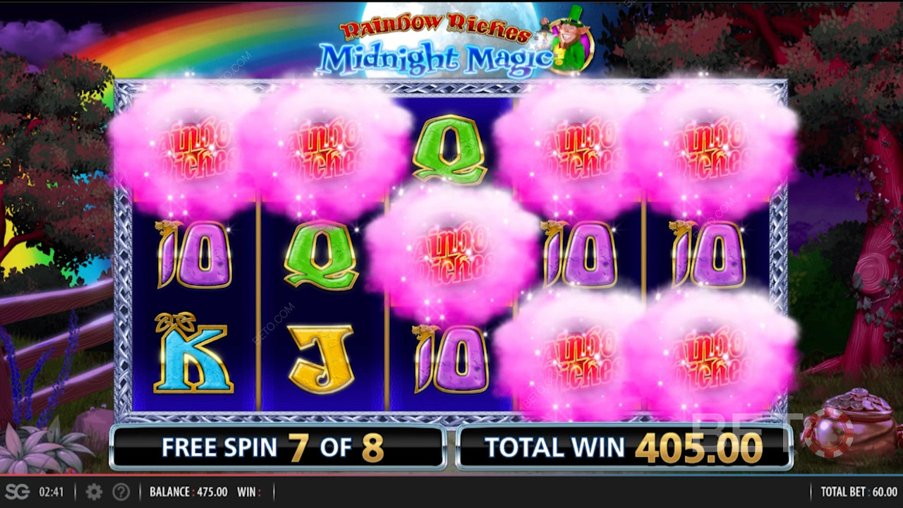 Mitme Wildi maandamine Rainbow Riches Midnight Magic