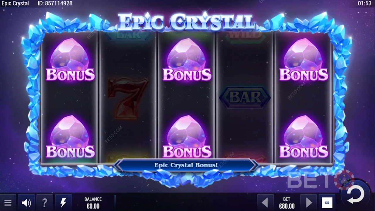 Boonusvooru käivitamine Epic Crystal