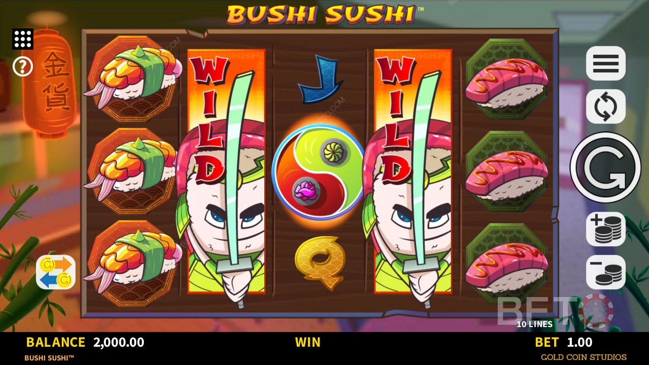 Laiendavad Wildid mänguautomaadis Bushi Sushi