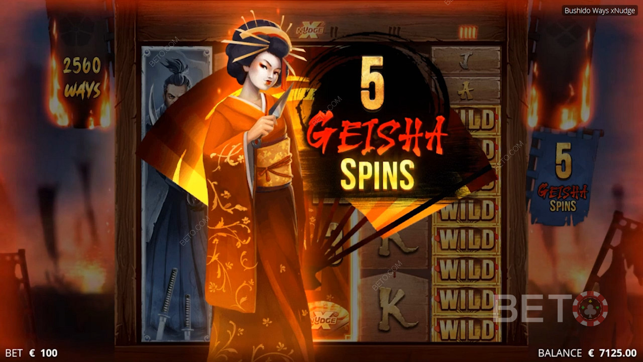 Võiduvõimalusi on kuni 12 288 ja Geisha wild aitab sul suurendada oma kordajaid.