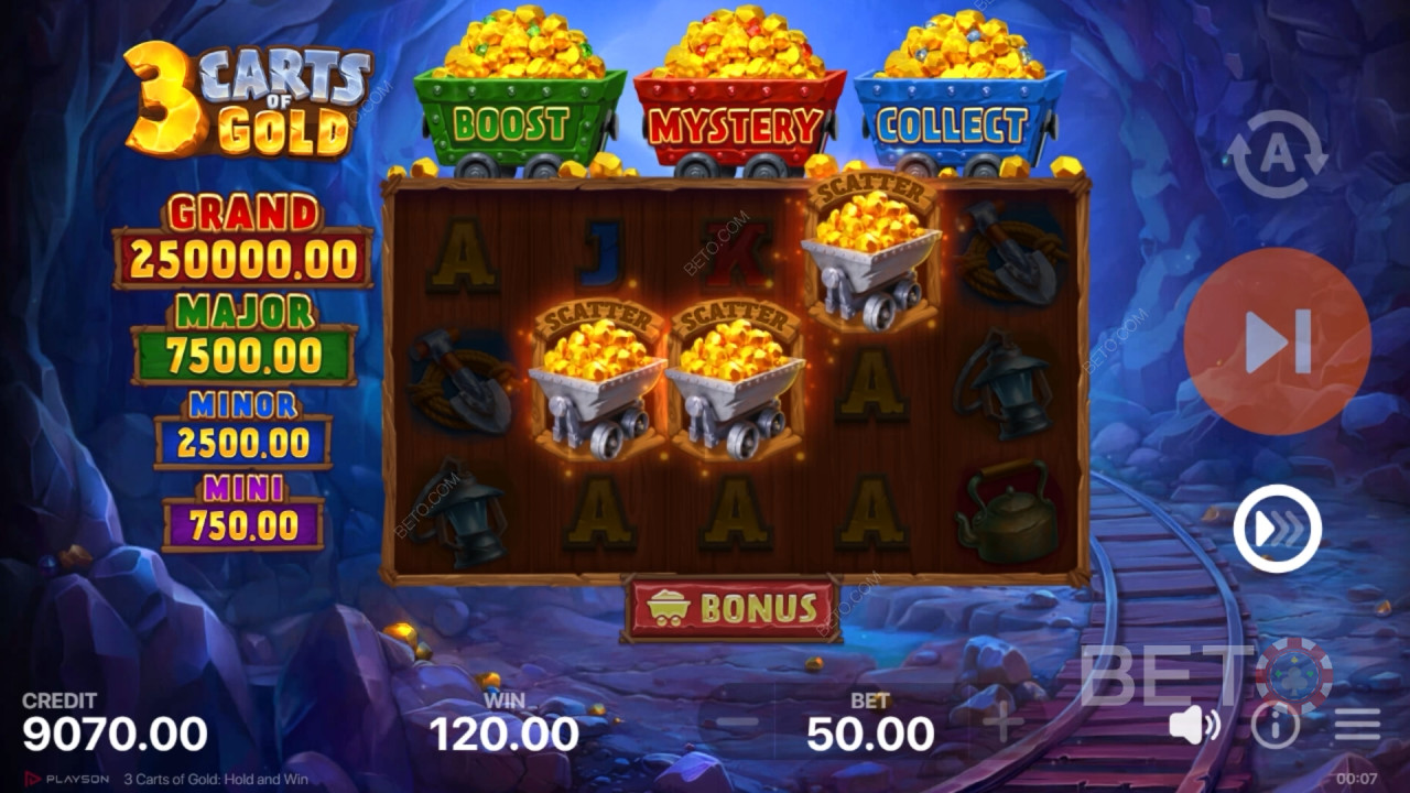 3 Carts of Gold: Hold and Win Mängi Tasuta