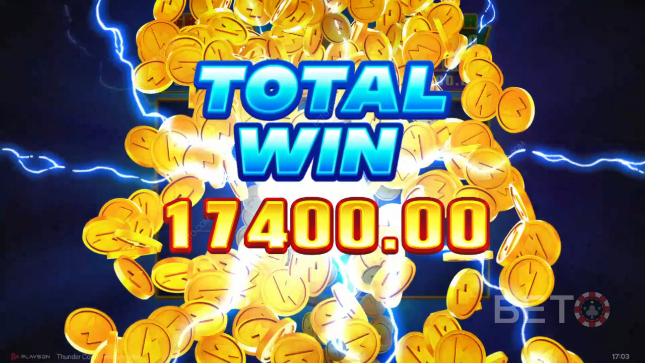 Võida 5,150x Sinu panus Thunder Coins Online Slot