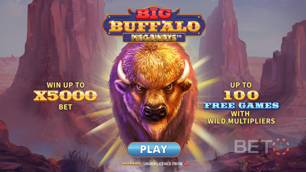 Võida kuni 5,000x oma panusena Big Buffalo Megaways