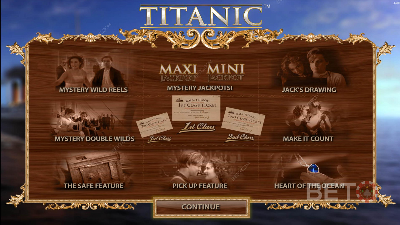 Nautige Titanicu videopesa arvukaid funktsioone