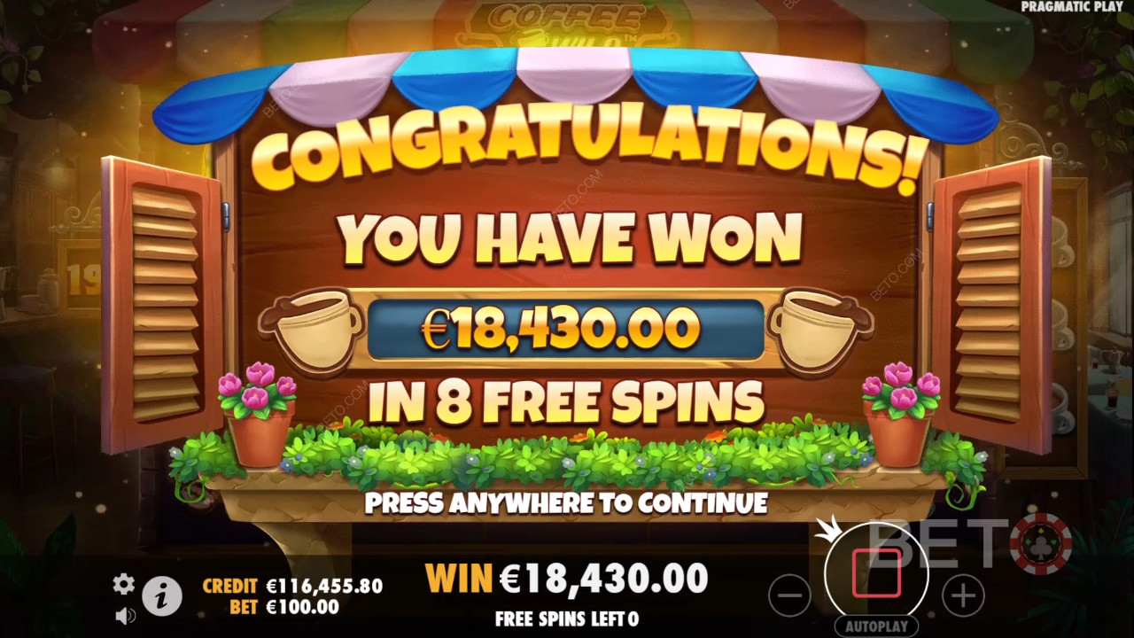 Võida 4000x oma panus Coffee Wild Online Slot