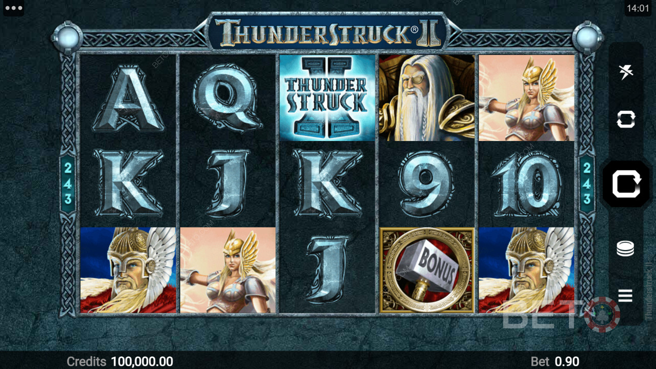 Erinevad teemapõhised sümbolid Thunderstruck II