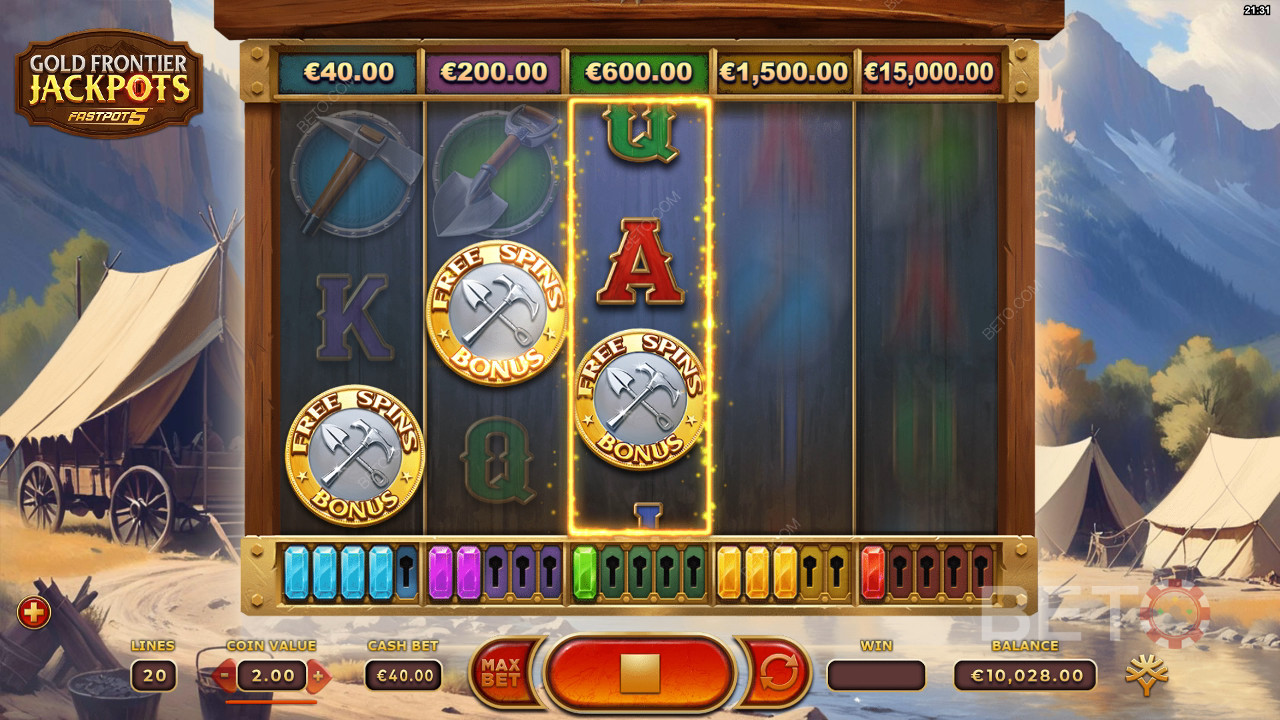 Gold Frontier Jackpots FastPot5 Review by BETO Slots